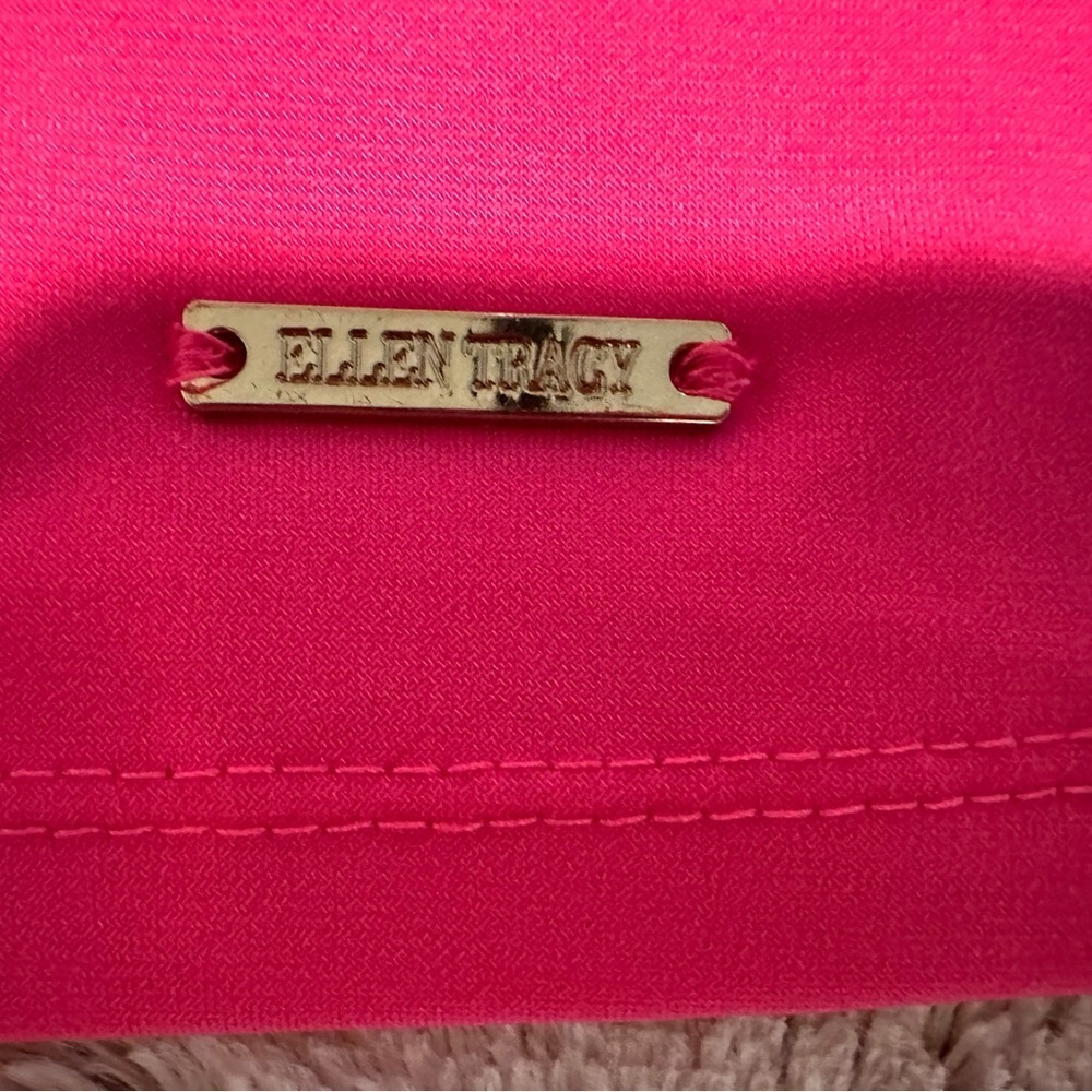 Ellen Tracy Hot Pink Lace-Up Tank Top Sleeveless Blouse - Picture 7 of 10